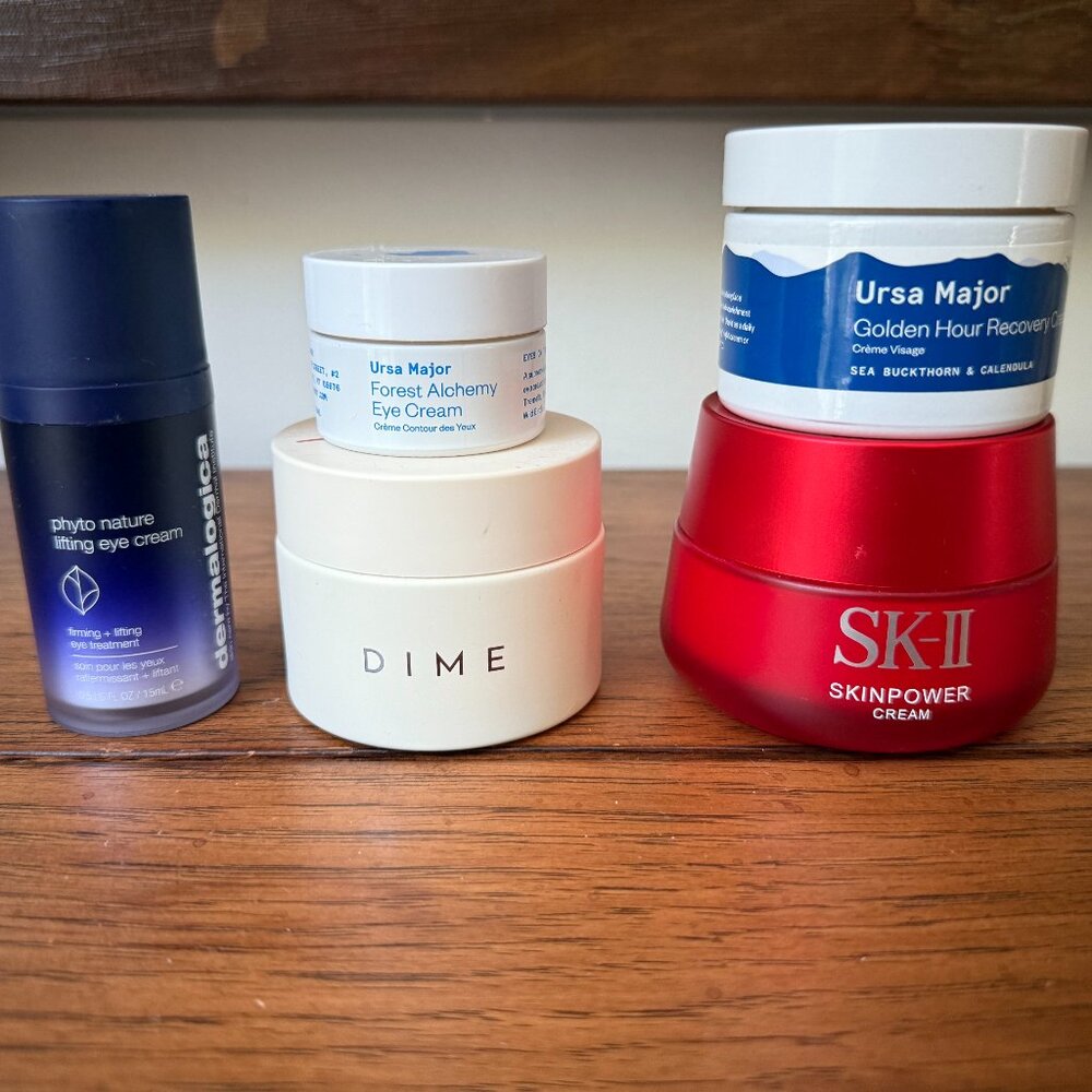 Assorted Moisturizers Face/Eye SK-II, Ursa Major, Dime, Dermalogica